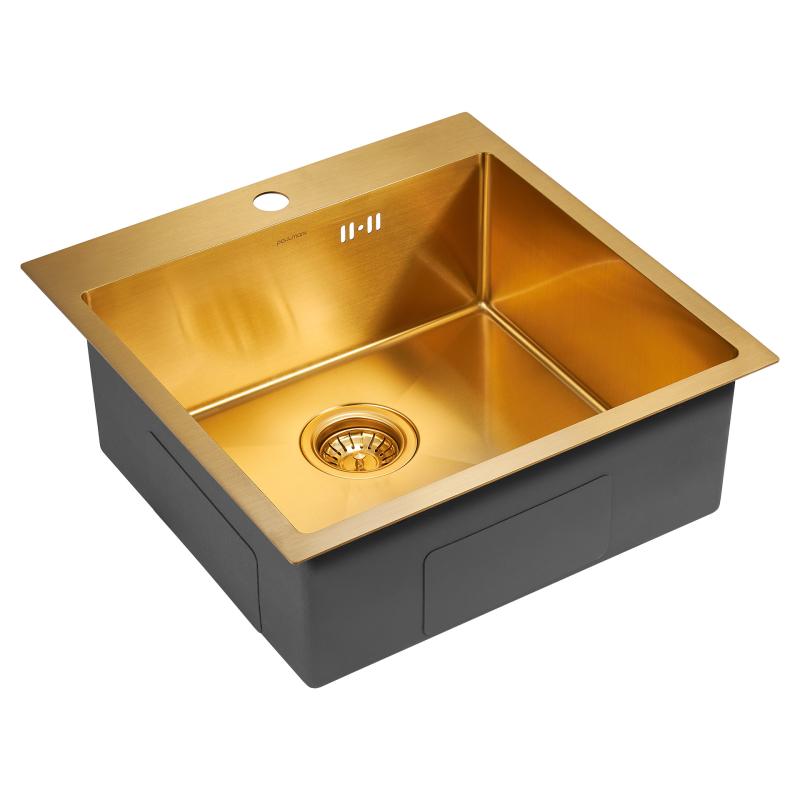 Кухонная мойка Paulmark Kroner 51 PM215151-BG Брашированное золото