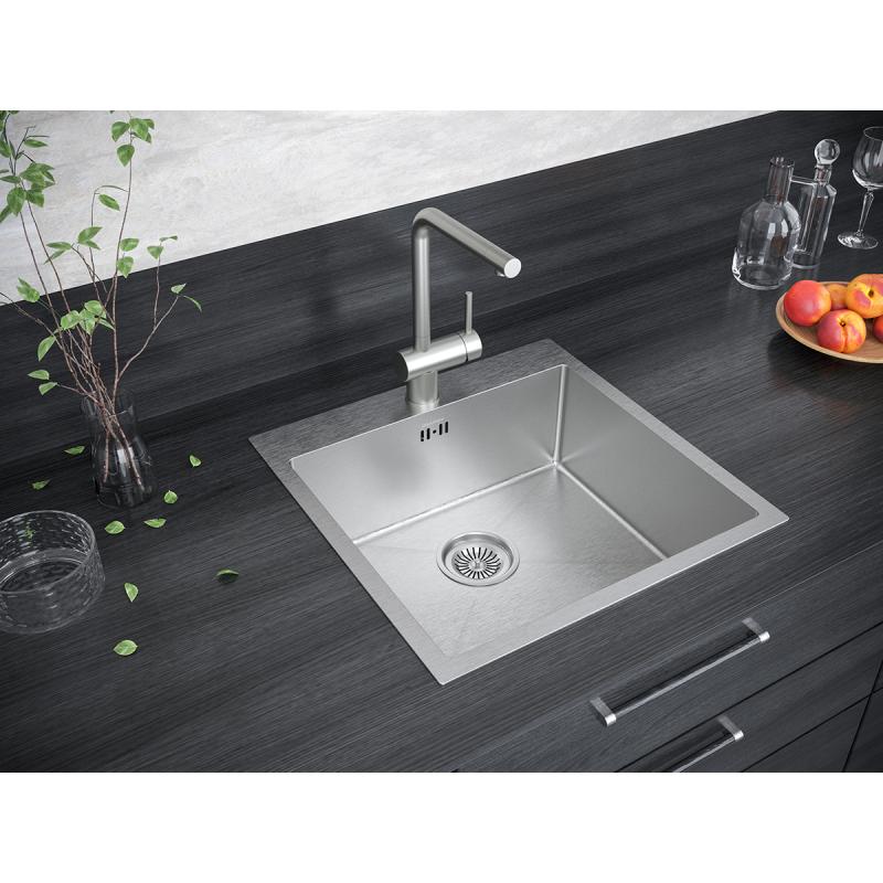 Кухонная мойка Paulmark Kroner 51 PM215151-BS Брашированная сталь