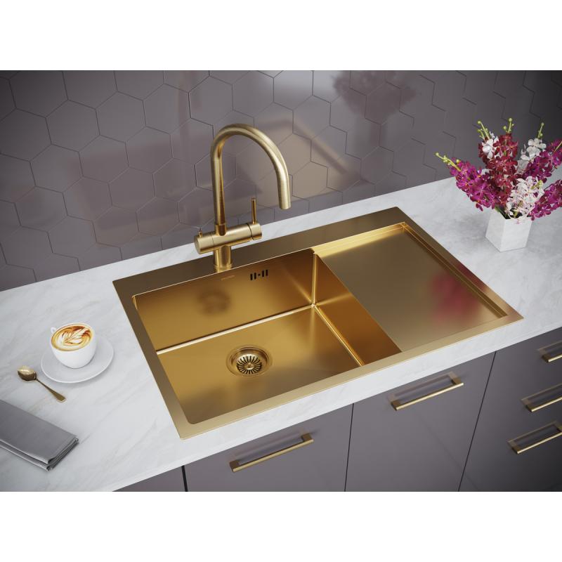 Кухонная мойка Paulmark Atlan 78 L PM217851-BGL Брашированное золото
