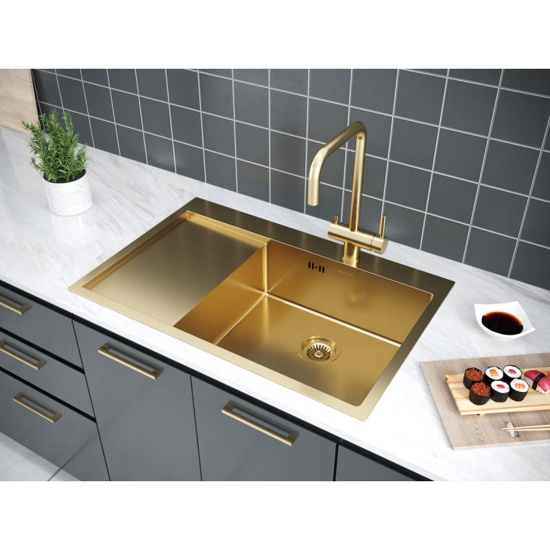 Кухонная мойка Paulmark Atlan 78 R PM217851-BGR Брашированное золото