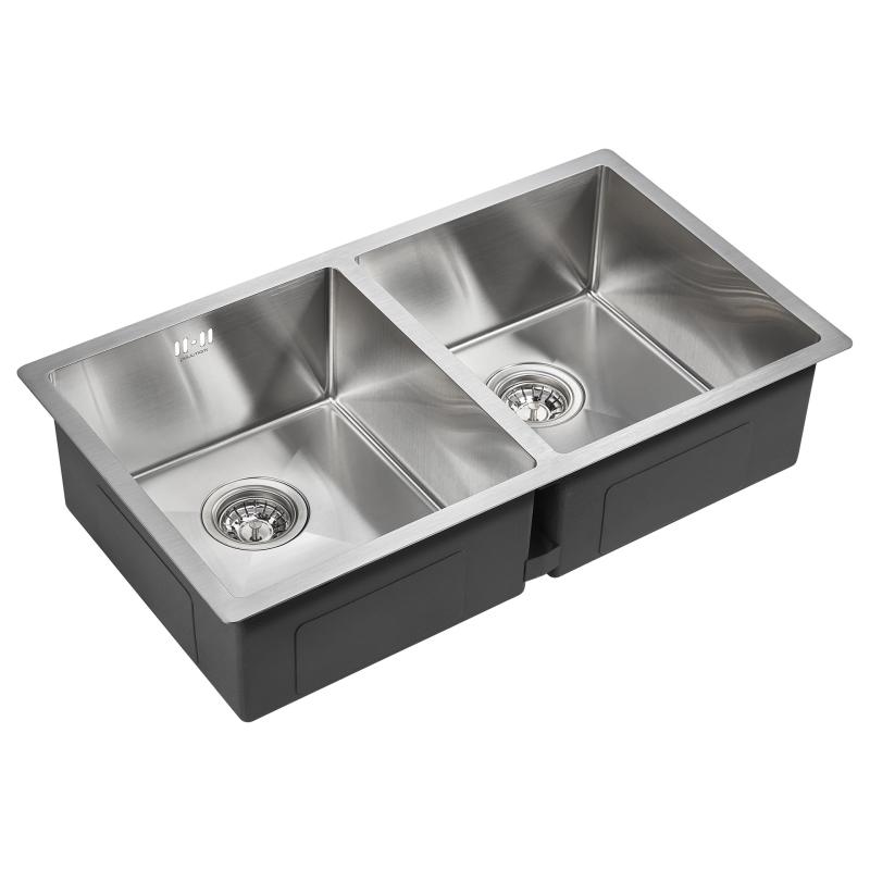 Кухонная мойка Paulmark Twin 78 PM237844-BS Брашированная сталь