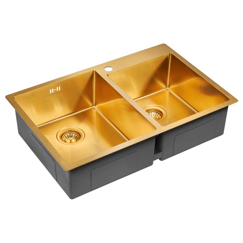 Кухонная мойка Paulmark Helfer 78 PM237851-BG Брашированное золото