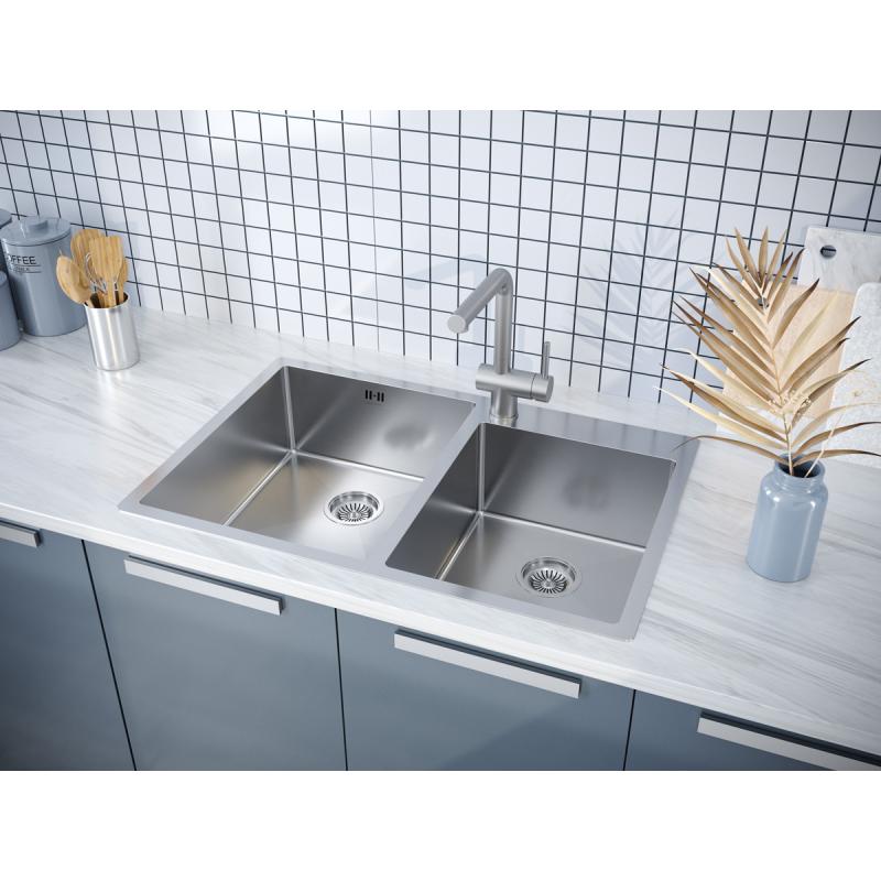 Кухонная мойка Paulmark Helfer 78 PM237851-BS Брашированная сталь