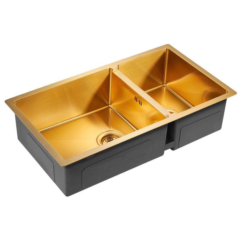 Кухонная мойка Paulmark Axel 78 PM227844-BG Брашированное золото