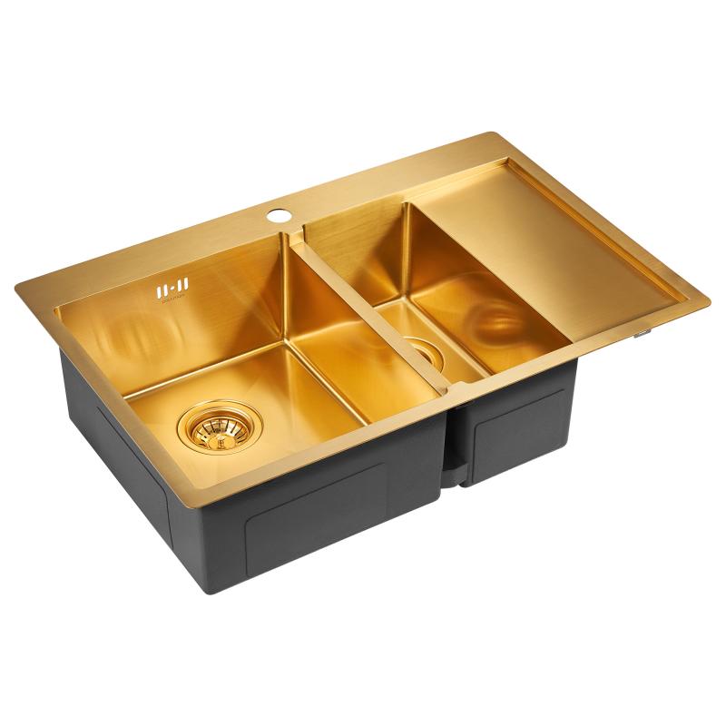 Кухонная мойка Paulmark Liga 78 PM227851-BGL Брашированное золото