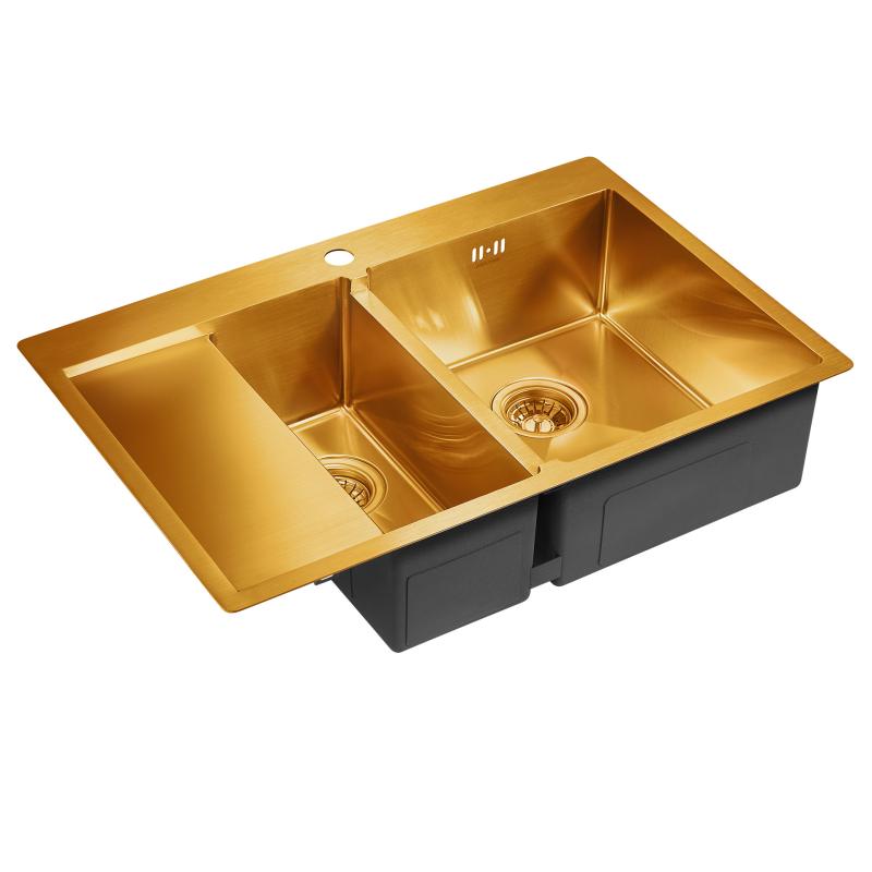 Кухонная мойка Paulmark Liga 78 PM227851-BGR Брашированное золото