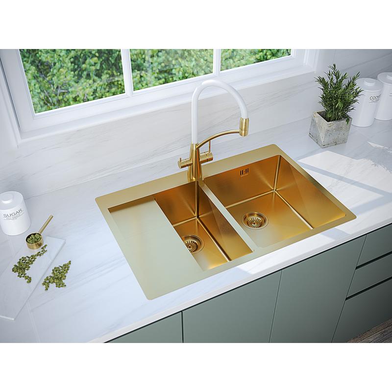 Кухонная мойка Paulmark Liga 78 PM227851-BGR Брашированное золото