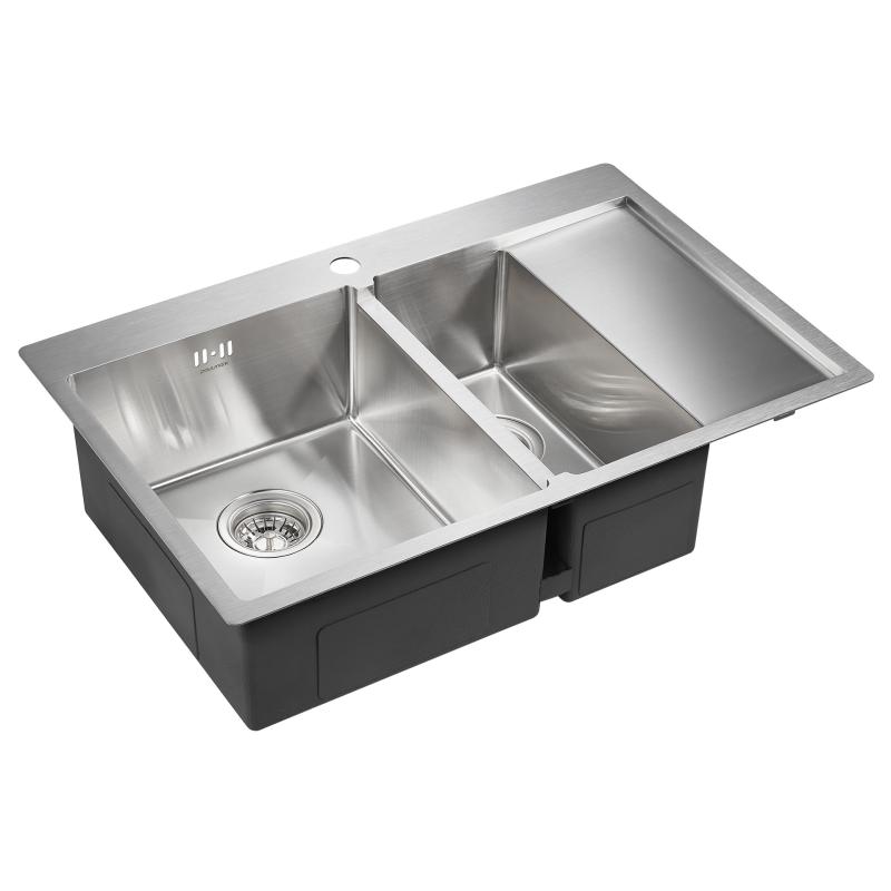 Кухонная мойка Paulmark Liga 78 PM227851-BSL Брашированная сталь