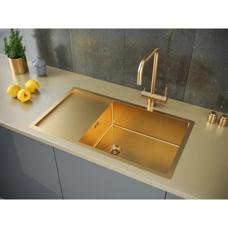 Кухонная мойка Paulmark Wing 78 PM217844-BG Брашированное золото