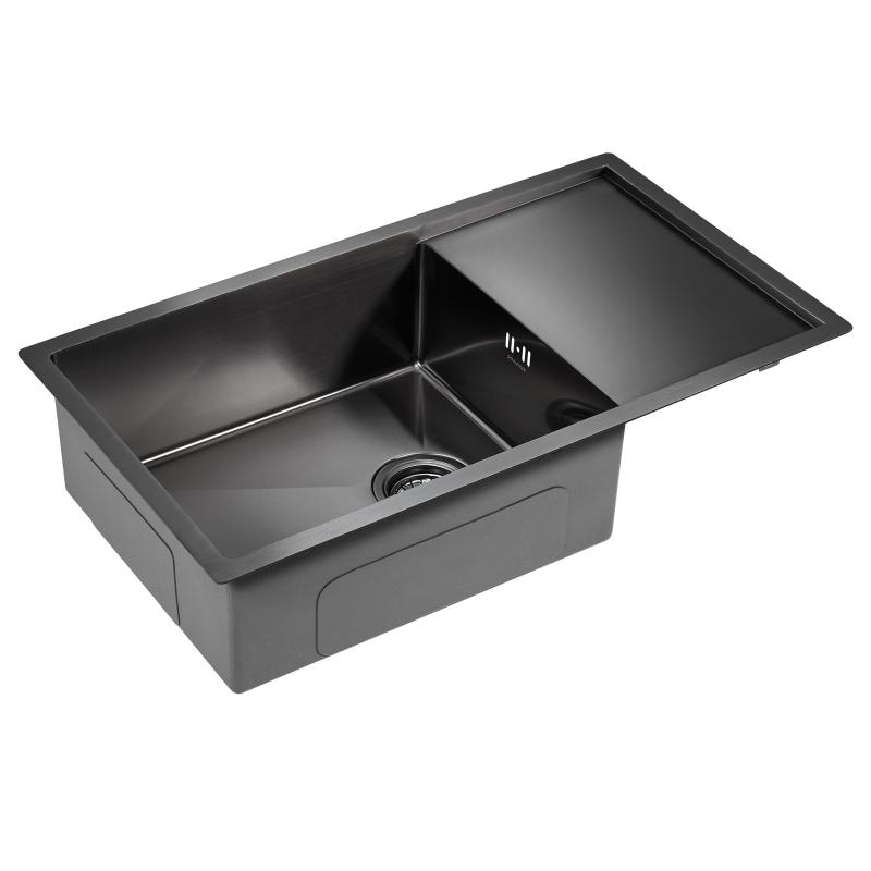 Кухонная мойка Paulmark Wing 78 PM217844-GM Вороненая сталь