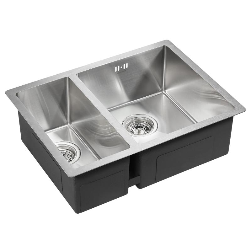 Кухонная мойка Paulmark Zusat 59 PM225944-BSR Брашированная сталь