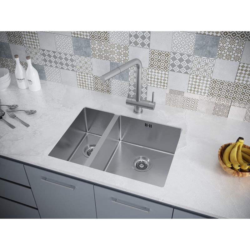 Кухонная мойка Paulmark Zusat 59 PM225944-BSR Брашированная сталь