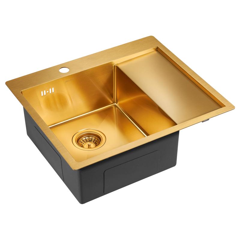 Кухонная мойка Paulmark Flank 59 PM225951-BGL Брашированное золото
