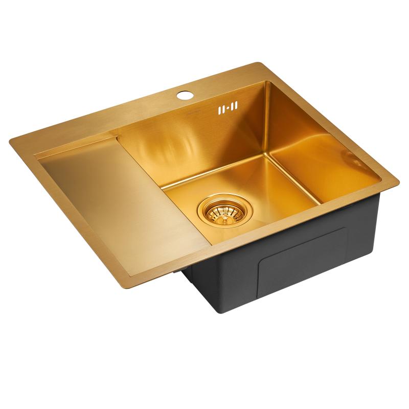 Кухонная мойка Paulmark Flank 59 PM225951-BGR Брашированное золото