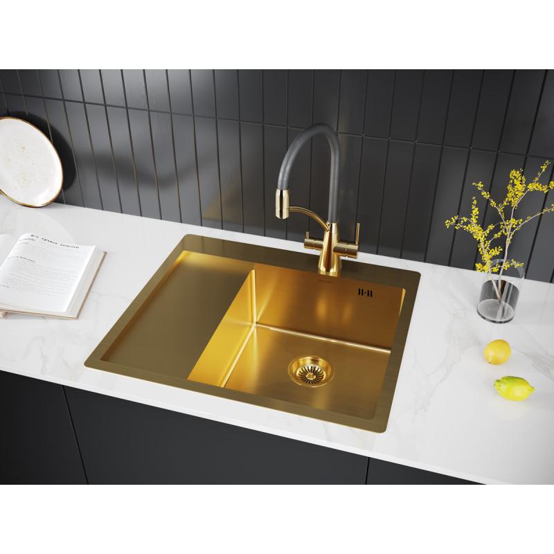 Кухонная мойка Paulmark Flank 59 PM225951-BGR Брашированное золото