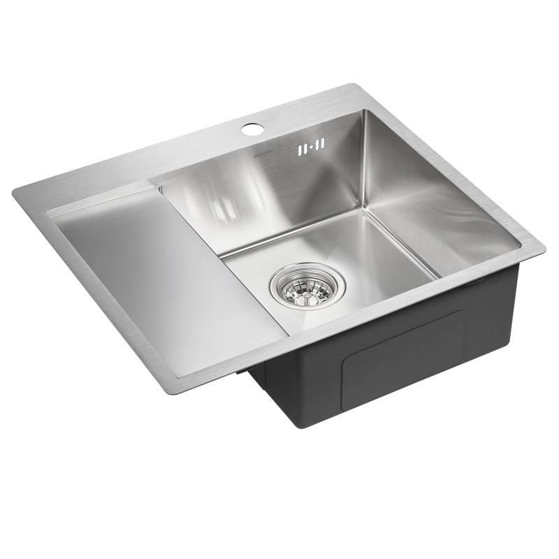 Кухонная мойка Paulmark Flank 59 PM225951-BSR Брашированная сталь