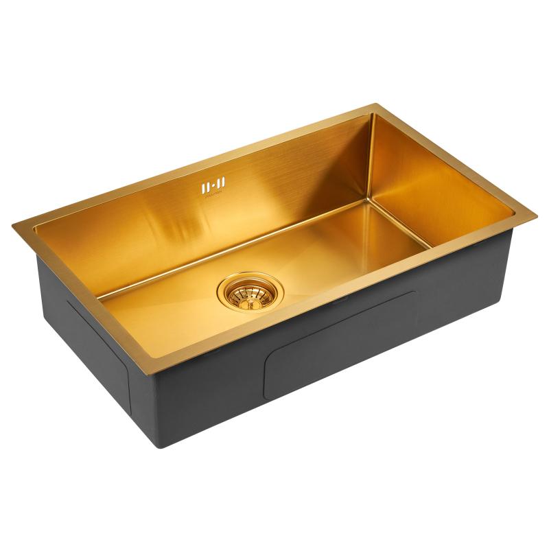 Кухонная мойка Paulmark Valde 74 PM217444-BG Брашированное золото