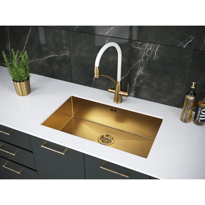 Кухонная мойка Paulmark Valde 74 PM217444-BG Брашированное золото