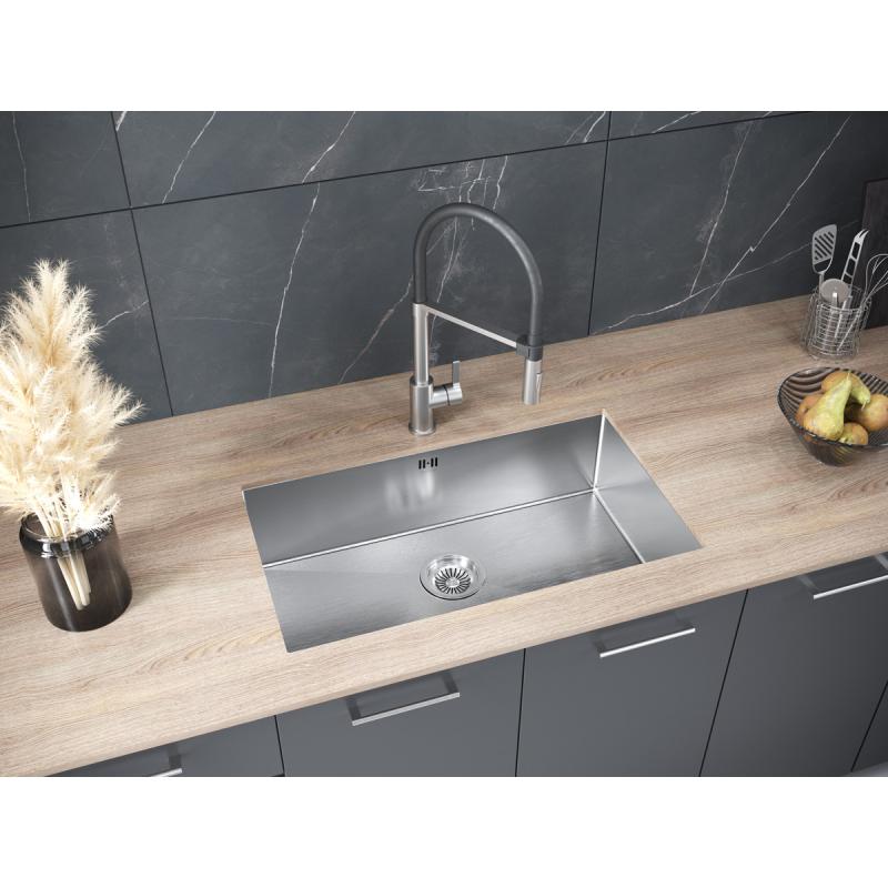 Кухонная мойка Paulmark Valde 74 PM217444-BS Брашированная сталь