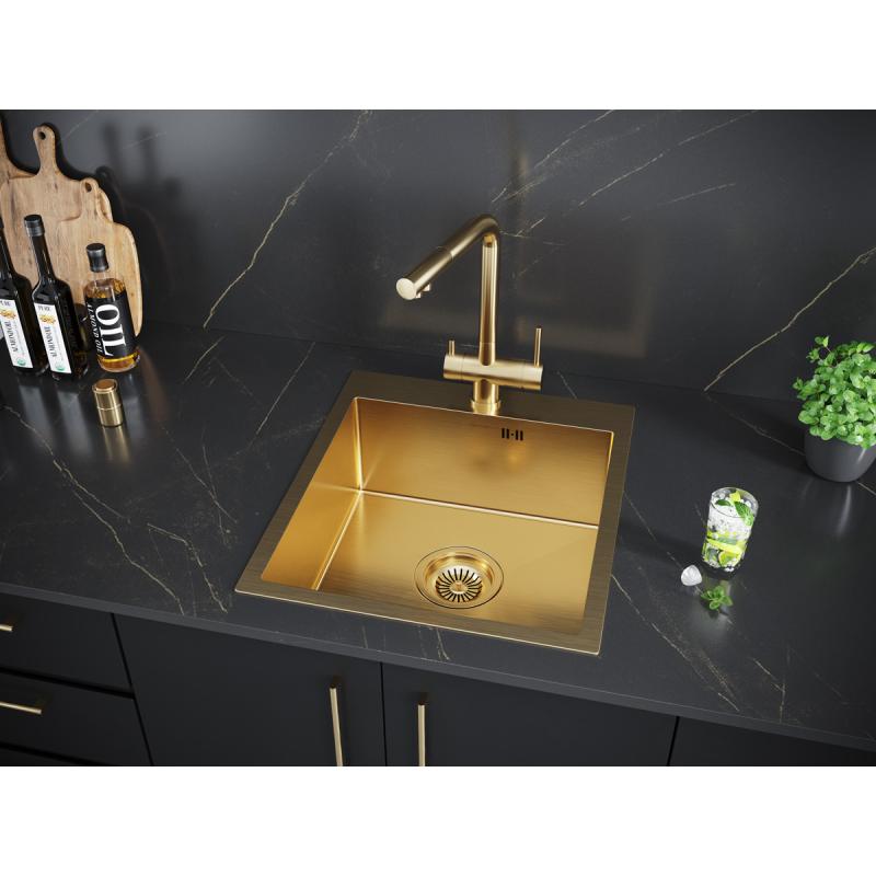 Кухонная мойка Paulmark Favor 45 PM214551-BG Брашированное золото