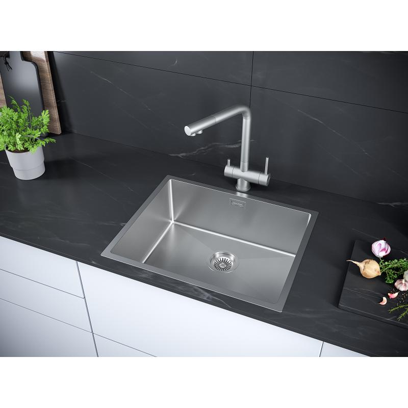 Кухонная мойка Paulmark Next 54 PM215444-BS Брашированная сталь