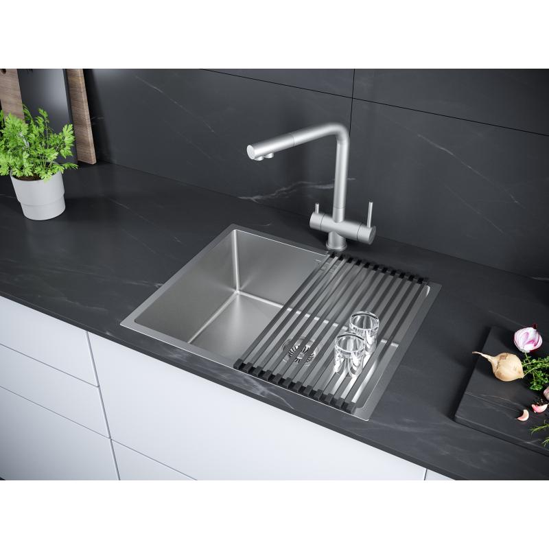 Кухонная мойка Paulmark Next 54 PM215444-BS Брашированная сталь