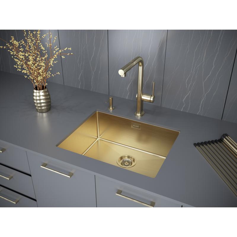 Кухонная мойка Paulmark Next 54 PM215444-BG Брашированное золото
