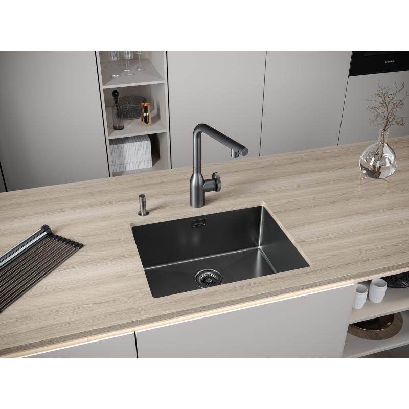 Кухонная мойка Paulmark Next 54 PM215444-GM Вороненая сталь