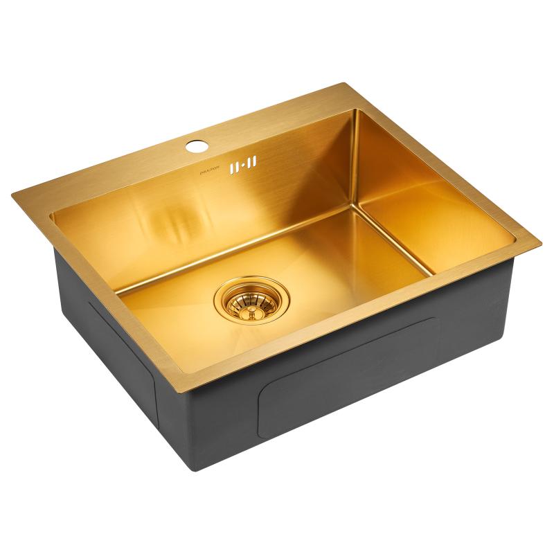 Кухонная мойка Paulmark Brim 59 PM215951-BG Брашированное золото