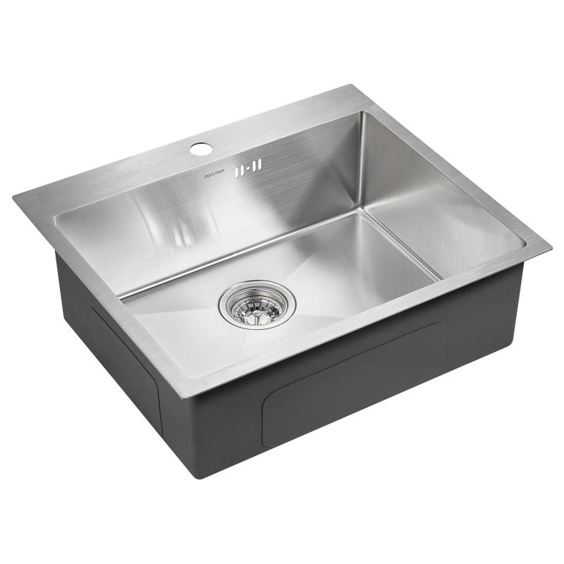 Кухонная мойка Paulmark Brim 59 PM215951-BS Брашированная сталь