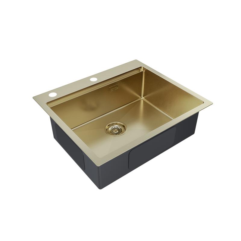 Кухонная мойка Paulmark Brim-Pro 59 PM705951-BG Брашированное золото