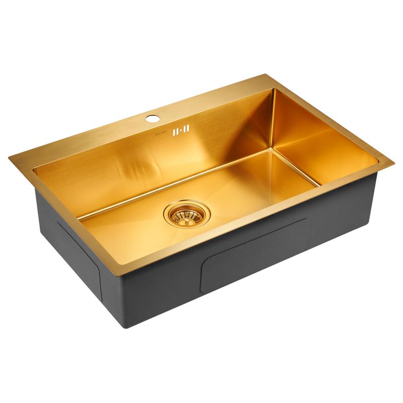 Кухонная мойка Paulmark Vast 75 PM217551-BG Брашированное золото
