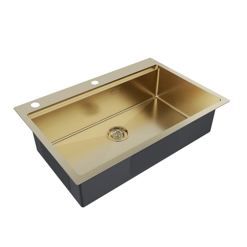 Кухонная мойка Paulmark Vast-Pro 75 PM707551-BG Брашированное золото