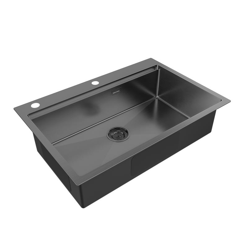 Кухонная мойка Paulmark Vast-Pro 75 PM707551-GM Вороненая сталь