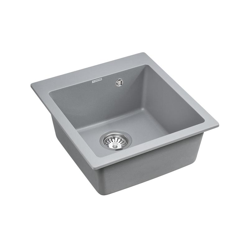 Кухонная мойка Paulmark Zemar 46 PM104651-GRM Серый металлик