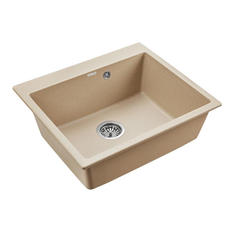 Мойка кухонная Paulmark Kante 60 PM106052-QU из искусственного камня, кварц