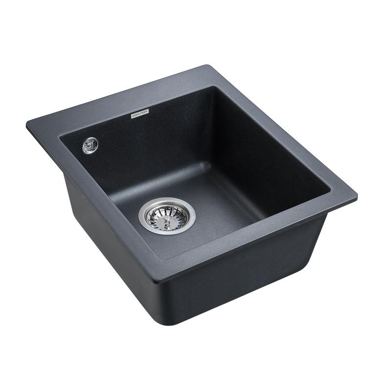 Кухонная мойка Paulmark Leer 41 PM104249-BLM Черный металлик