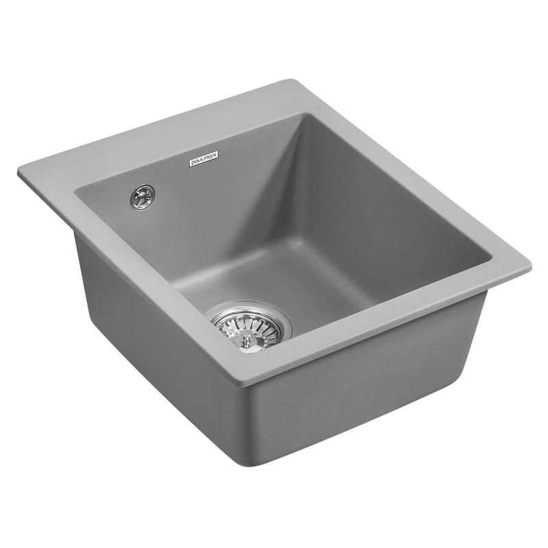 Кухонная мойка Paulmark Leer 41 PM104249-GRM Серый металлик
