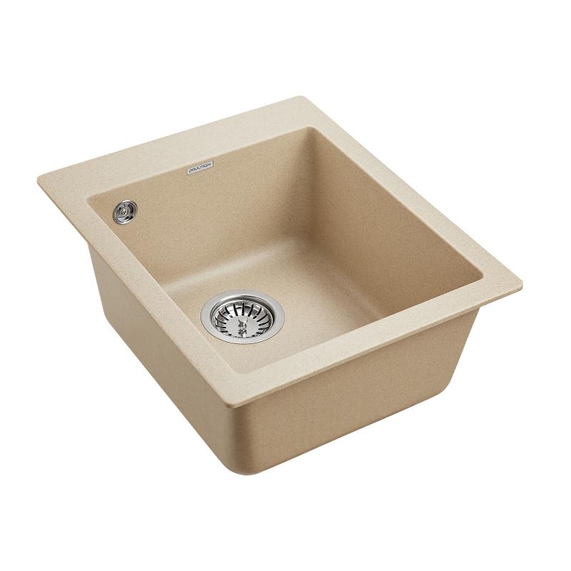 Мойка кухонная Paulmark Kante 40 PM104249-QU из искусственного камня, кварц