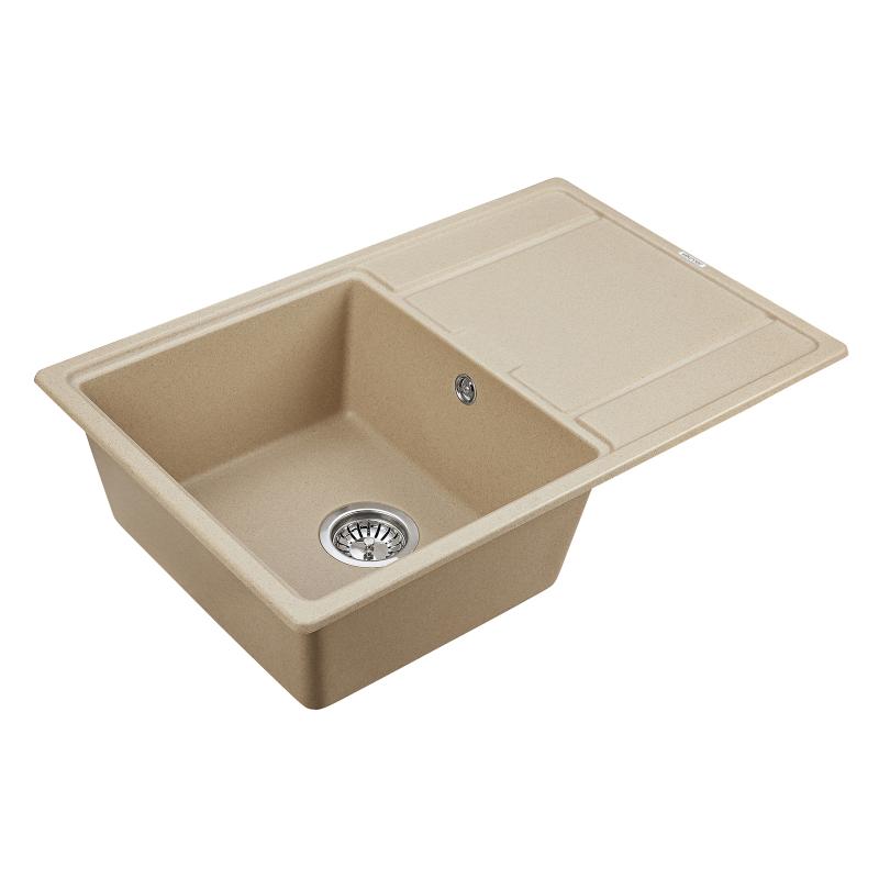 Мойка кухонная Paulmark Flugen 50-780 PM217850-QU из искусственного камня, кварц