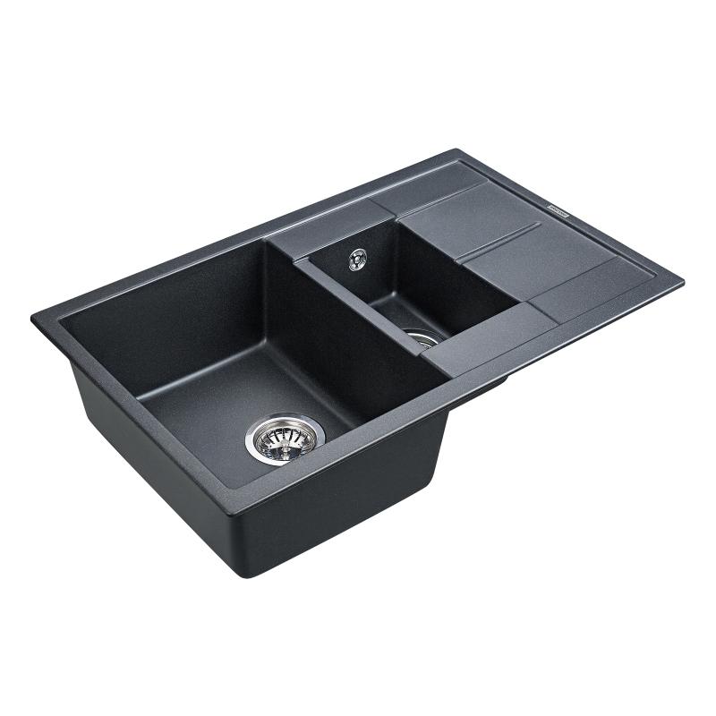 Кухонная мойка Paulmark Feste 77 PM237850-BLM Черный металлик