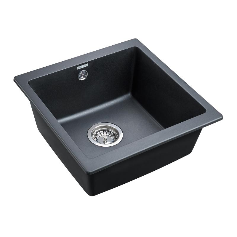 Кухонная мойка Paulmark Brilon 45 PM104546-BLM Черный металлик
