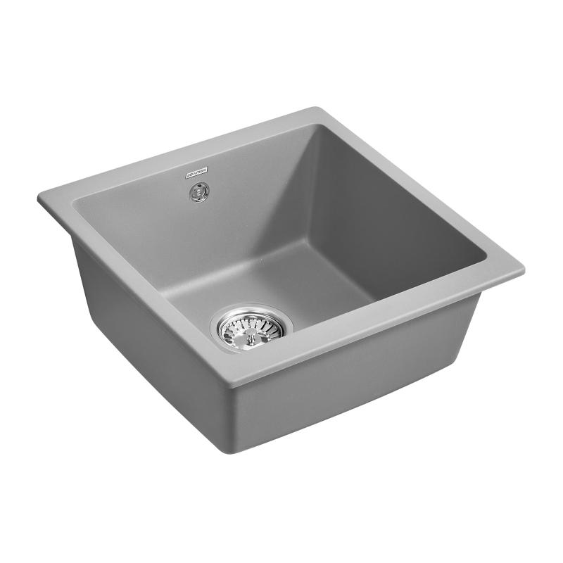 Кухонная мойка Paulmark Brilon 45 PM104546-GRM Серый металлик