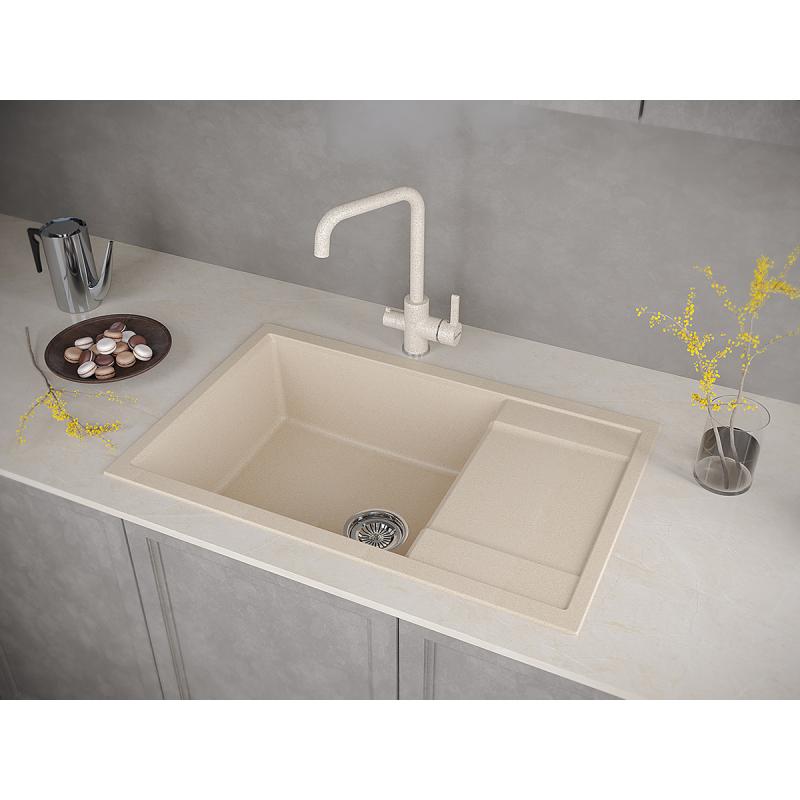 Мойка кухонная Paulmark Flugen 60-780 PM317850-QU из искусственного камня, кварц