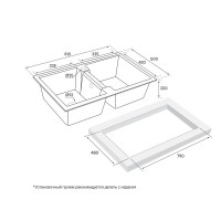 Кухонная мойка Paulmark Zwilling PM238150-WH Белый