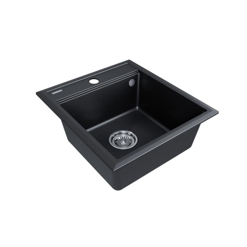 Кухонная мойка Paulmark Stepia-460 PM114651-BLM Черный металлик