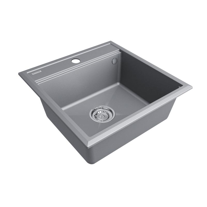 Кухонная мойка Paulmark Stepia-500 PM115051-GRM Серый металлик