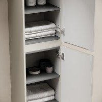 Пенал Sancos Code PCD35GP, 35 см, подвесной, серая платина