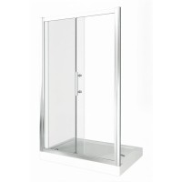 Душевая дверь Good Door Pandora (Пандора) WTA130, 130 х 185 см, раздвижная, стекло прозрачное, профиль хром, ПД00020