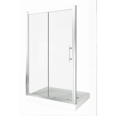 Душевая дверь Good Door Pandora (Пандора) WTA130, 130 х 185 см, раздвижная, стекло прозрачное, профиль хром, ПД00020